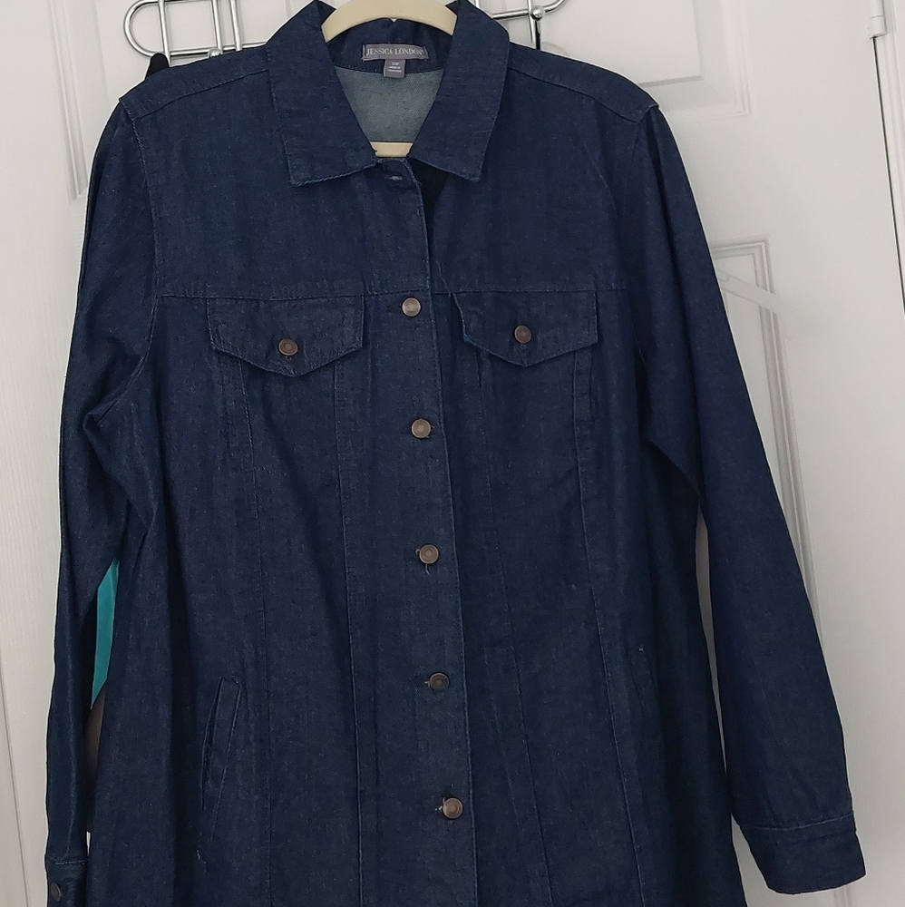 Denim Long Jacket - image 4